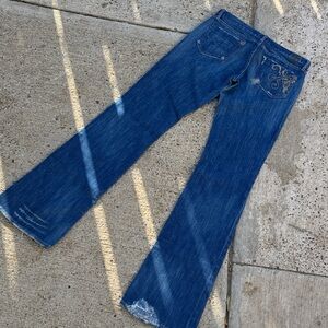 Stylish Embroidered Boot Cut Jeans